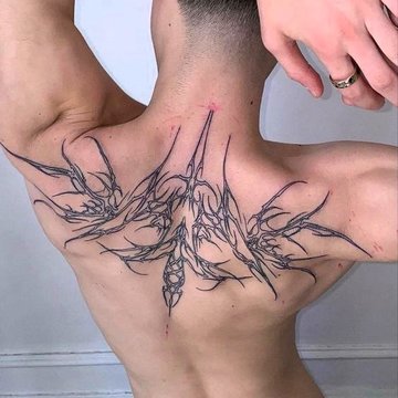 мужские тату на спине (21)