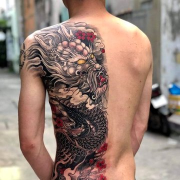 мужские тату на спине (4)